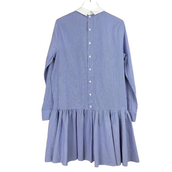 NEW Polo Ralph Lauren MARJORIE Summer Poplin Drop Waist Dress 12 COLLARED PREPPY - Picture 6 of 12